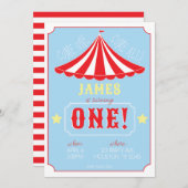 サーカス誕生日招待状 招待状 (正面/裏面)