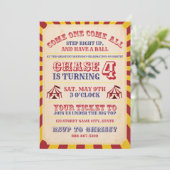 サーカス誕生日招待状 招待状 (スタンド正面)