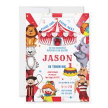 サーカス誕生日招待状