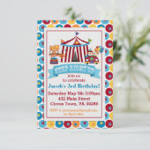 サーカス誕生日招待状 招待状 (スタンド正面)