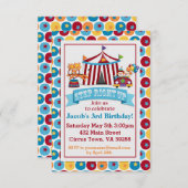 サーカス誕生日招待状 招待状 (正面/裏面)