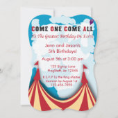 サーカス誕生日招待状 招待状 (正面)