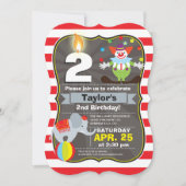 サーカス誕生日招待状 招待状 (正面)