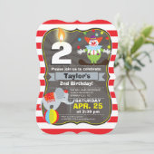 サーカス誕生日招待状 招待状 (スタンド正面)