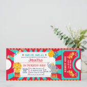 サーカス誕生日招待 招待状 (スタンド正面)