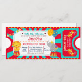 サーカス誕生日招待 招待状 (正面/裏面)