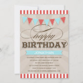 サーカス誕生日 |子の誕生日招待状 招待状 (正面)