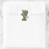 サーカス象のステッカー ラウンドシール (バッグ)