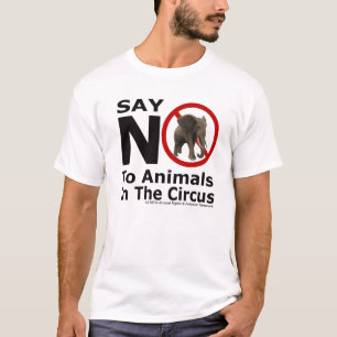 サーカス象のワイシャツの動物を拒否して下さい Tシャツ