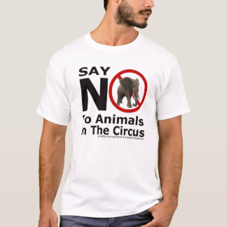 サーカス象のワイシャツの動物を拒否して下さい Tシャツ