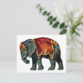 サーカス象の古いイウストラサン ポストカード (スタンド正面)