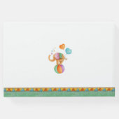 サーカス象の水の色の赤ちゃんシャワーグリーン ゲストブック (裏面)