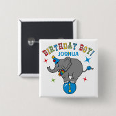 サーカス象の第1誕生日 缶バッジ (正面&裏面)