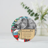 サーカス象の誕生日パーティーの招待バンティング 招待状 (スタンド正面)