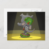 サーカス象はがき ポストカード (正面/裏面)