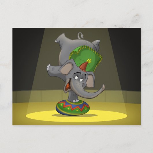 サーカス象はがき ポストカード (正面)