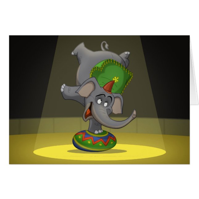 サーカス象カード (正面横)