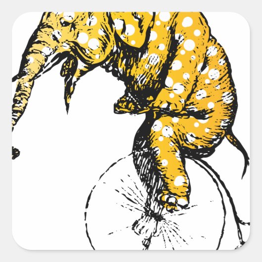 サーカス象ギフト スクエアシール (正面)