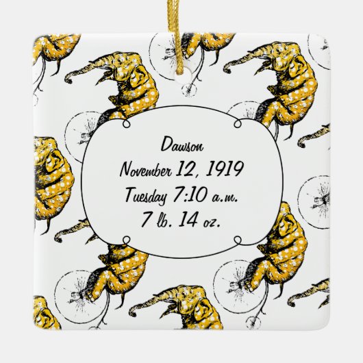 サーカス象ギフト セラミックオーナメント (正面)