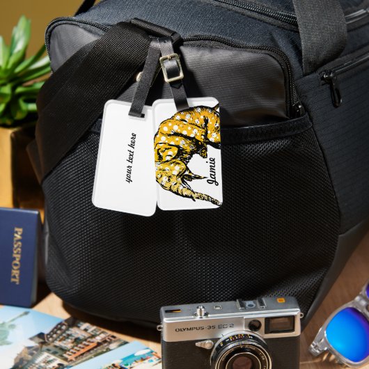 サーカス象ギフト ラゲッジタグ (正面&裏面)