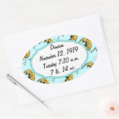 サーカス象ギフト 楕円形シール (封筒)