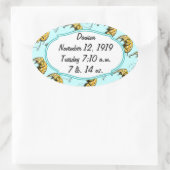 サーカス象ギフト 楕円形シール (バッグ)