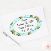 サーカス象ギフト 楕円形シール (封筒)