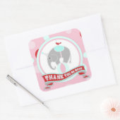 サーカス象サンキューラベル スクエアシール (封筒)