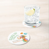 サーカス象ユニセックスの赤ちゃんシャワー紙コースター ラウンドペーパーコースター (インサイチュ)