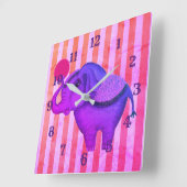 サーカス象 スクエア壁時計 (傾斜)