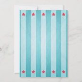 サーカス赤ちゃんシャワーアルファベットゲームカード 招待状 (裏面)