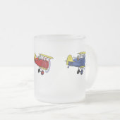 サーカス飛んでいるス フロストグラスマグカップ (正面右)