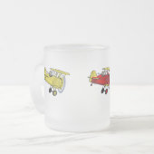 サーカス飛んでいるス フロストグラスマグカップ (正面左)