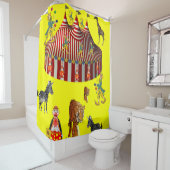 サーカス黄色の赤い子供のシャワーカーテン シャワーカーテン (インサイチュ)
