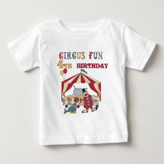 サーカス4th誕生日Tシャツとギフト ベビーTシャツ (正面)
