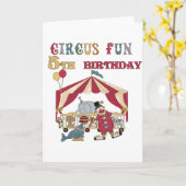 サーカス5誕生日Tシャツとギフト カード (黄色い花)