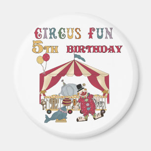 サーカス5誕生日Tシャツとギフト マグネット