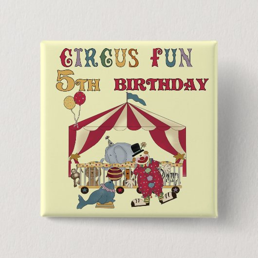 サーカス5誕生日Tシャツとギフト 缶バッジ (正面)