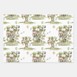 サーカス |ウッドランド・フォレスト・ベビーシャワー ラッピングペーパーシート