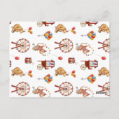 サーカス・カーニバル誕生日パーティー招待状 ポストカード (裏面)