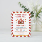 サーカス・カーニバル・バースデー・インビテーション ポストカード (スタンド正面)