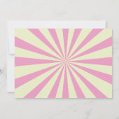 サーカス カーニバル ピンク ガール ベビーシャワー 招待状 (裏面)