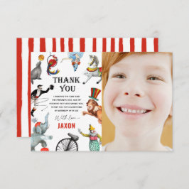 サーカス カーニバル フェスティバル ショー 子供 誕生日 サンキューカード