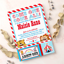 サーカス カーニバル ベイビーシャワー パーティー ご招待 招待状