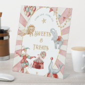 サーカス カーニバル ベイビー シャワー スイーツ アンド トリートス 台座サイン (インサイチュ)