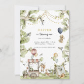 サーカス カーニバル | 森の誕生日パーティー 招待状 (正面)