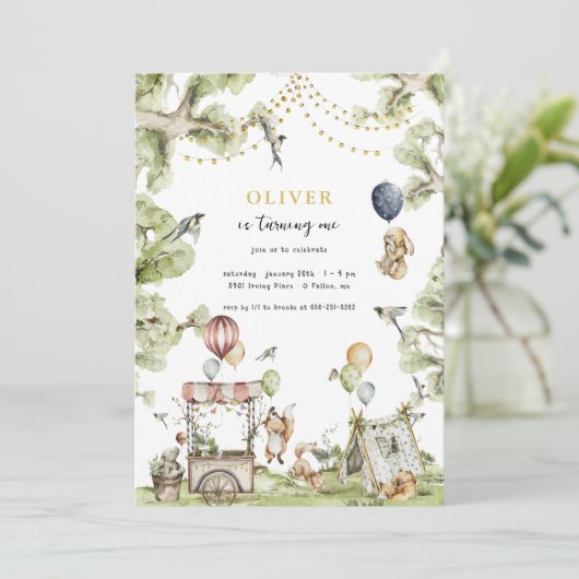 サーカス カーニバル | 森の誕生日パーティー 招待状 (スタンド正面)