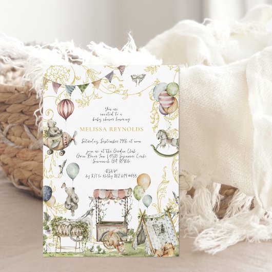 サーカス カーニバル | 森の赤ちゃん歓迎会 招待状