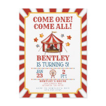 サーカス カーニバル 誕生日 ご招待