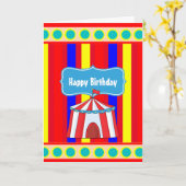 『サーカス·キッズ·パーティーパーソナライズされた』 カード (黄色い花)